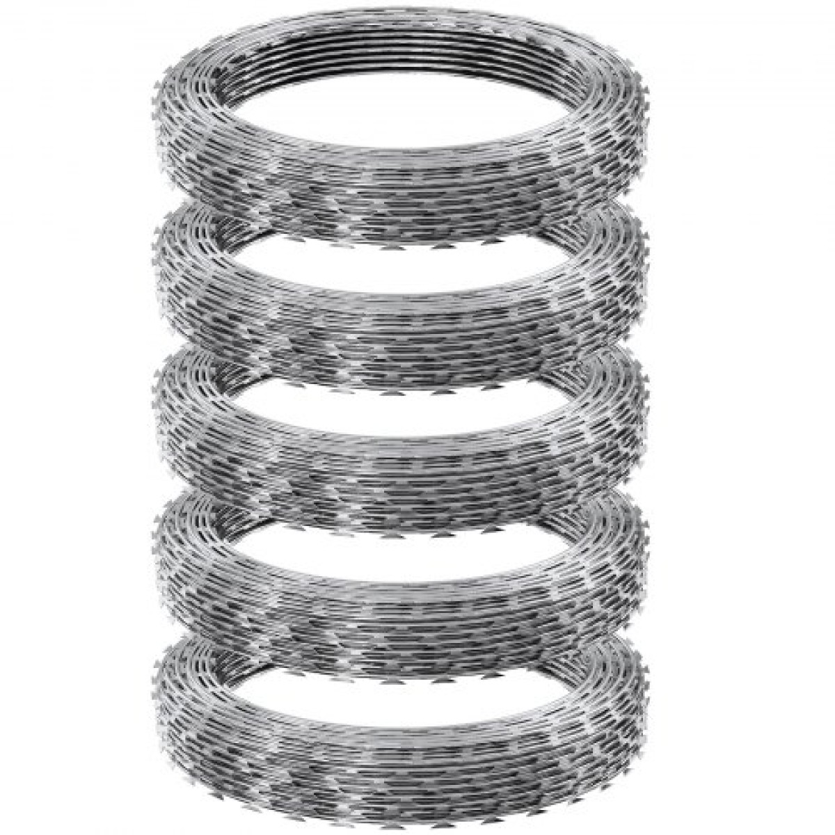 VEVOR Razor Wires, 75 m Razor Barbed Wire, 5 Rolls Razor Wire Περίφραξη Razor Fence, Razor Ribbon Razor Wire Galvanized Razor Wire Fence, Rolls Razor Wire for Garden