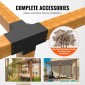 Σετ βραχίονα πέργκολας VEVOR 6''x6''(Εσωτερικό μέγεθος 5,6x5,6), 2 τμχ γωνιακό στήριγμα 4-Way Heavy Duty Woodworks DIY Post Base Kit, Ξύλινα δοκάρια εύκολης εγκατάστασης για κιόσκια, πέργκολες βεράντας, ξύλινη καμπίνα εξωτερικού χώρου