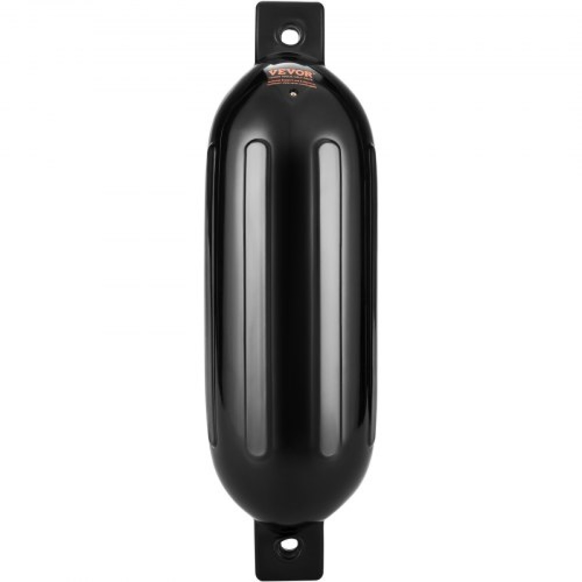 VEVOR Boat Fenders, 8,5" x 26" Boat Prampers for Docking, Φουσκωτό ραβδωτό φτερό με κεντρικές τρύπες, Marine Boat Dock Fender Fender με αντλία αέρα, 4 βελόνες και 4 σχοινιά και τσάντα αποθήκευσης, μαύρο