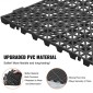 VEVOR Modular Interlocking Cushion, 55 Pack 30 x 30 cm Splicing Drinage Mats, Soft PVC Interlocking Drainage Plakas, Αντιολισθητικές οπές αποστράγγισης για τουαλέτα, μπάνιο, κουζίνα, πισίνα, υγρό, μαύρο