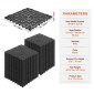 VEVOR Modular Interlocking Cushion, 55 Pack 30 x 30 cm Splicing Drinage Mats, Soft PVC Interlocking Drainage Plakas, Αντιολισθητικές οπές αποστράγγισης για τουαλέτα, μπάνιο, κουζίνα, πισίνα, υγρό, μαύρο