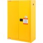 Εύφλεκτο ντουλάπι ασφαλείας VEVOR, 170,3 L, ντουλάπι αποθήκευσης εύφλεκτων υγρών από χάλυβα ψυχρής έλασης, 109 x 46 x 165,6 cm Αντιεκρηκτικό με 2 ρυθμιζόμενα ράφια 2 χειροκίνητες πόρτες για βιομηχανική χρήση, κίτρινο