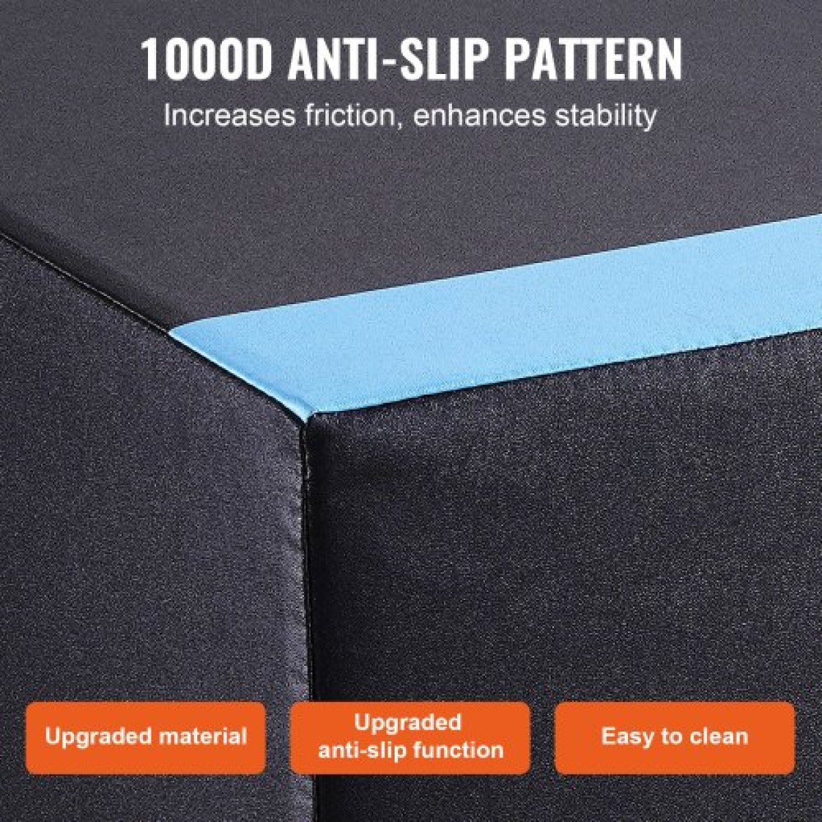 VEVOR 3 σε 1 Plyometric Jump Box, 30/24/20 Inch Cotton Plyo Box, Platform & Jumping Agility Box, Anti-slip Fitness Step Up Box for Home Gym Training, Conditioning Strength Training, Μαύρο