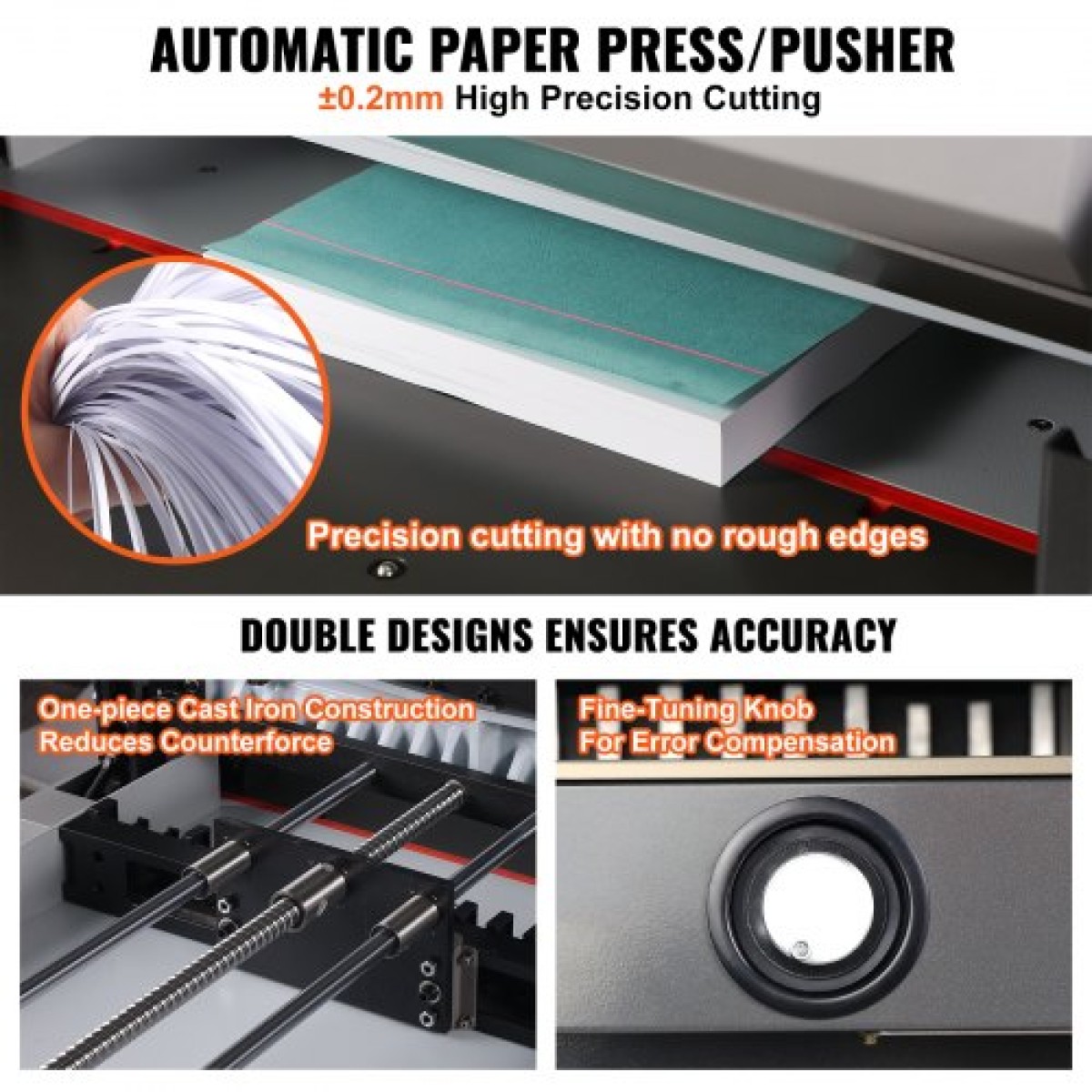 VEVOR Electric Hydraulic Paper Cutter 660,4 mm Πλάτος κοπής 80 mm Πάχος 177,8 mm Σίτα