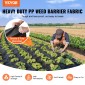 VEVOR Weed Barrier Landscape Fabric, 4*50FT Heavy Duty Garden Weed Fabric, Woven PP Weed Control Fabric, Driveway Fabric, Geotextile Fabric for Landscape, Ground Cover, Weed Blocker Weed Mat, Μαύρο