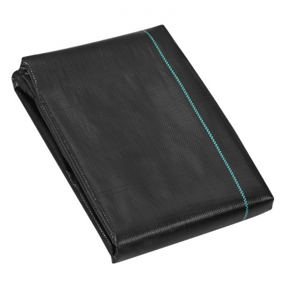 VEVOR Weed Barrier Landscape Fabric, 4*50FT Heavy Duty Garden Weed Fabric, Woven PP Weed Control Fabric, Driveway Fabric, Geotextile Fabric for Landscaping, Ground Cover, Weed Blocker Weed Mat, Black