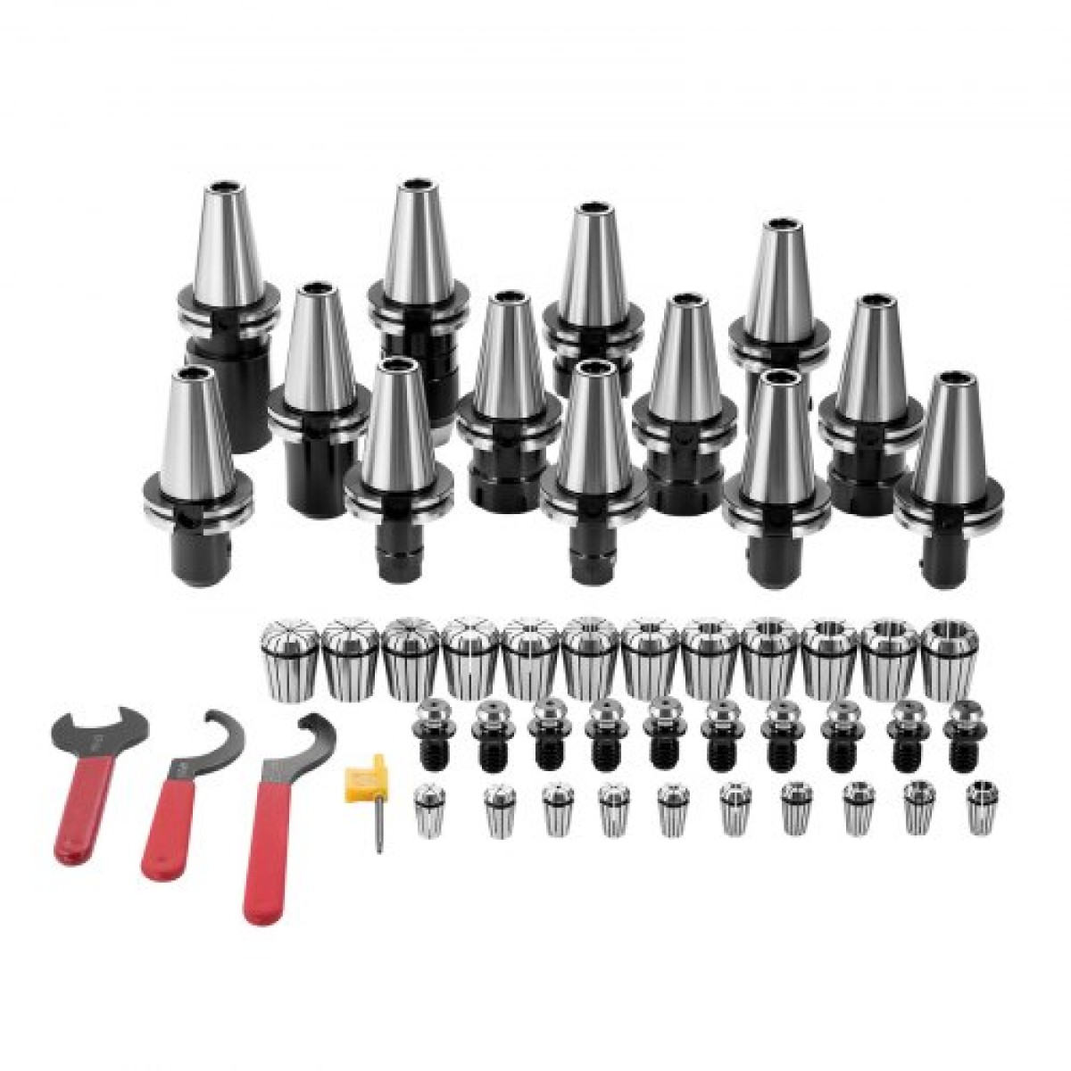 VEVOR CAT40 Collet Holder ER 16/32 Collet Set, 35 PCs, SLN FMB ER16/32 APU Tool Holder Spring Steel Collet τσοκ με 10 μπουλόνια έλξης και 3 κλειδιά, για τρυπάνια φρέζας