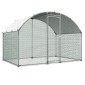 VEVOR Metal Chicken Coop, 9.8x6.5x6.5ft Μεγάλες πίστες κοτόπουλου με κάλυμμα, περίβλημα Doom Roof Hen House με κλειδαριά ασφαλείας, Στυλό πουλερικών για υπαίθριο κλουβί πάπιας για αυλή, φάρμα, αυλή