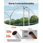 VEVOR Metal Chicken Coop, 9.8x6.5x6.5ft Μεγάλες πίστες κοτόπουλου με κάλυμμα, περίβλημα Doom Roof Hen House με κλειδαριά ασφαλείας, Στυλό πουλερικών για υπαίθριο κλουβί πάπιας για αυλή, φάρμα, αυλή