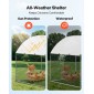 VEVOR Metal Chicken Coop, 9.8x6.5x6.5ft Μεγάλες πίστες κοτόπουλου με κάλυμμα, περίβλημα Doom Roof Hen House με κλειδαριά ασφαλείας, Στυλό πουλερικών για υπαίθριο κλουβί πάπιας για αυλή, φάρμα, αυλή