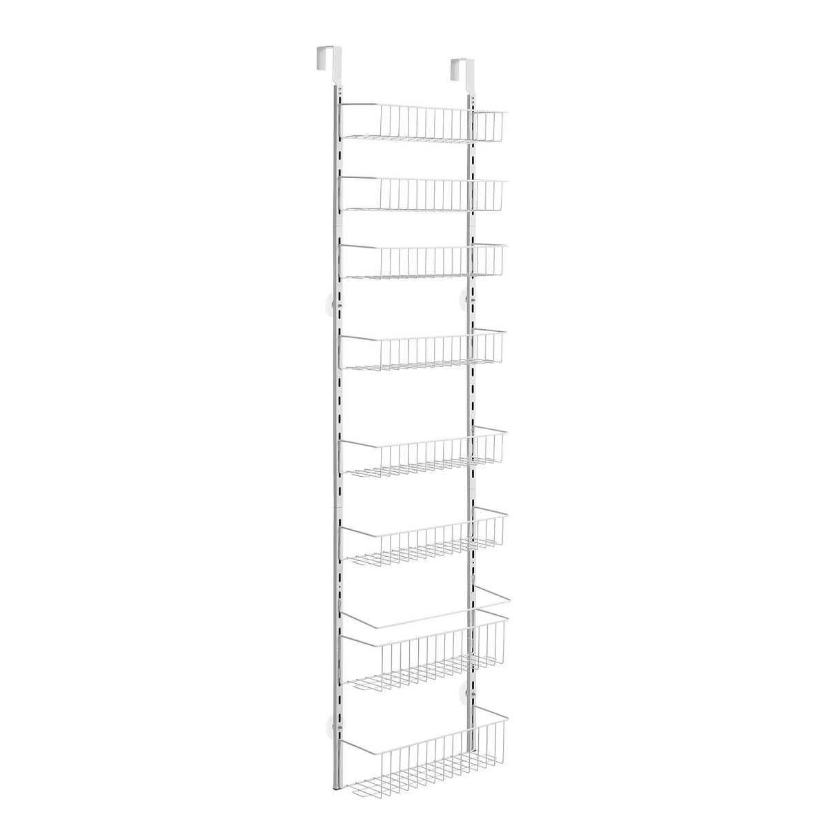 VEVOR Over the Door Pantry Organizer, Οργάνωση και αποθήκευση ντουλαπιών 8 επιπέδων, βαρέως τύπου ατσάλινη κρεμαστή σχάρα μπαχαρικών, ρυθμιζόμενα ράφια τοίχου για καρυκεύματα, για οικιακή κουζίνα μπάνιο πλυντηρίου, λευκό