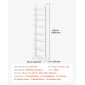 VEVOR Over the Door Pantry Organizer, Οργάνωση και αποθήκευση ντουλαπιών 8 επιπέδων, βαρέως τύπου ατσάλινη κρεμαστή σχάρα μπαχαρικών, ρυθμιζόμενα ράφια τοίχου για καρυκεύματα, για οικιακή κουζίνα μπάνιο πλυντηρίου, λευκό