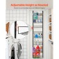 VEVOR Over the Door Pantry Organizer, Οργάνωση και αποθήκευση ντουλαπιών 9 επιπέδων, κρεμαστή σχάρα μπαχαρικών από ατσάλι βαρέως τύπου, ρυθμιζόμενα ράφια μπαχαρικών στον τοίχο, για οικιακή κουζίνα μπάνιο πλυντηρίου, μαύρο