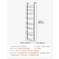 VEVOR Over the Door Pantry Organizer, Οργάνωση και αποθήκευση ντουλαπιών 9 επιπέδων, κρεμαστή σχάρα μπαχαρικών από ατσάλι βαρέως τύπου, ρυθμιζόμενα ράφια μπαχαρικών στον τοίχο, για οικιακή κουζίνα μπάνιο πλυντηρίου, μαύρο