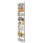 VEVOR Over the Door Pantry Organizer, Οργάνωση και αποθήκευση ντουλαπιών 9 επιπέδων, κρεμαστή σχάρα μπαχαρικών από ατσάλι βαρέως τύπου, ρυθμιζόμενα ράφια μπαχαρικών στον τοίχο, για οικιακή κουζίνα μπάνιο πλυντηρίου, μαύρο