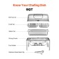 VEVOR Roll Top Chafing Dish Buffet Set, 9 Qt 1 Pack Chafer από ανοξείδωτο ατσάλι με 2 τηγάνια μισού μεγέθους, Ορθογώνιος θερμαντήρας Catering με ορατό καπάκι Πτυσσόμενη βάση καυσίμου, ασημί