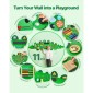 VEVOR Dinosaur Activity Wall Busy Board Panels, 11 Activities, Montessori Sensory Wall Toy για παιδιά 3-12 ετών, Montessori Learning Activity Center, Ideal for Toddler Playroom Nursroom Classroom
