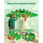 VEVOR Dinosaur Activity Wall Busy Board Panels, 11 Activities, Montessori Sensory Wall Toy για παιδιά 3-12 ετών, Montessori Learning Activity Center, Ideal for Toddler Playroom Nursroom Classroom