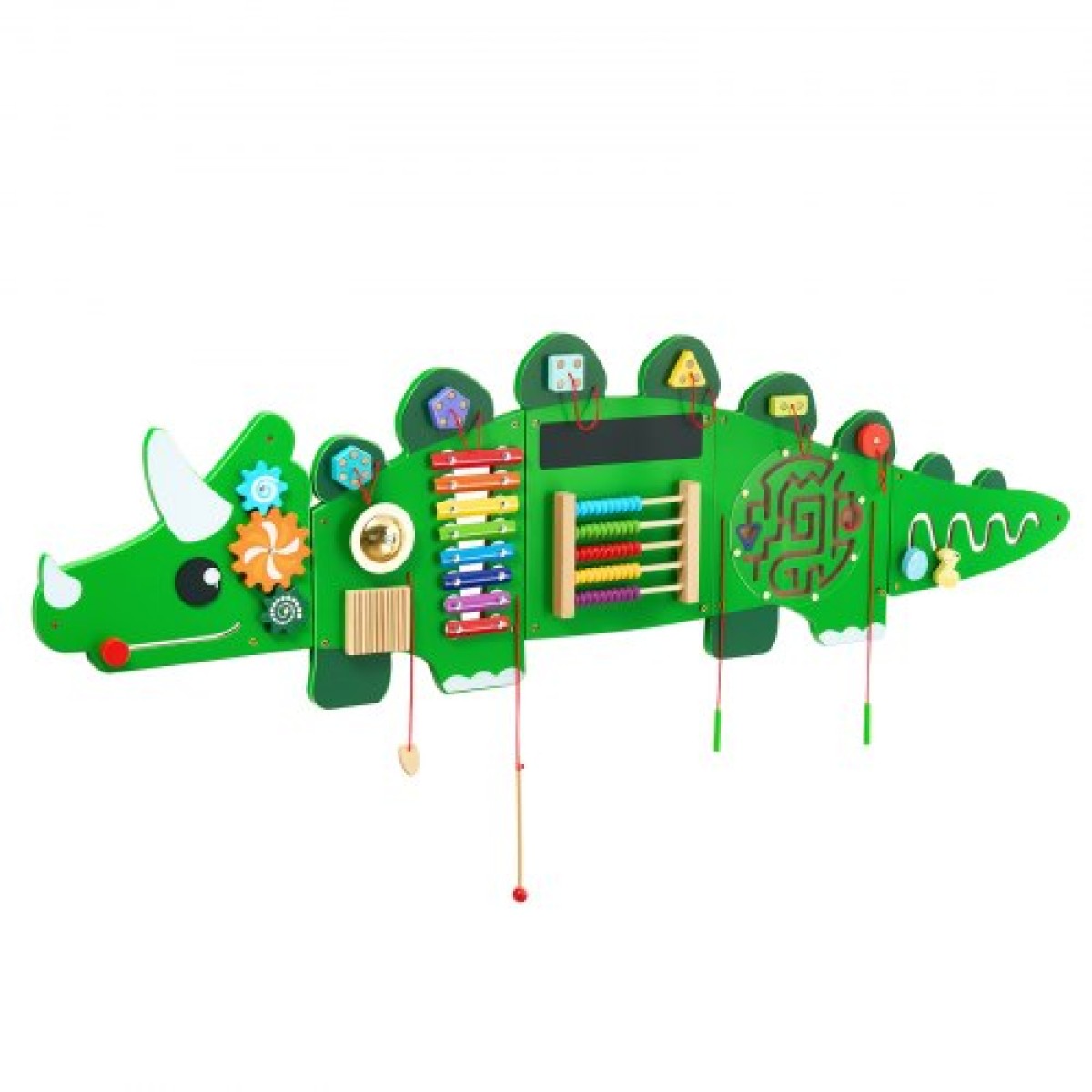 VEVOR Dinosaur Activity Wall Busy Board Panels, 11 Activities, Montessori Sensory Wall Toy για παιδιά 3-12 ετών, Montessori Learning Activity Center, Ideal for Toddler Playroom Nursroom Classroom