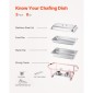 VEVOR Chafing Dish Dish Buffet Set, 8 Qt 2 Pack, Chafer από ανοξείδωτο ατσάλι με 2 τηγάνια πλήρους μεγέθους, Ορθογώνιος διακομιστής Catering Warmer με καπάκι Water Pan Stand Θήκη καυσίμου, για Δείπνο Γάμου, Ροζ χρυσό