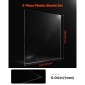 Φύλλα VEVOR PET/Plexiglass, πλαστικό φύλλο 5 συσκευασιών, 24 x 36 ιντσών πάχους 0,04 ιντσών, διαφανή, εύκαμπτα πλαστικά πάνελ για χειροτεχνία, ανταλλακτικό γυαλί κορνίζας, έργο προβολής DIY, Εύκολη κοπή