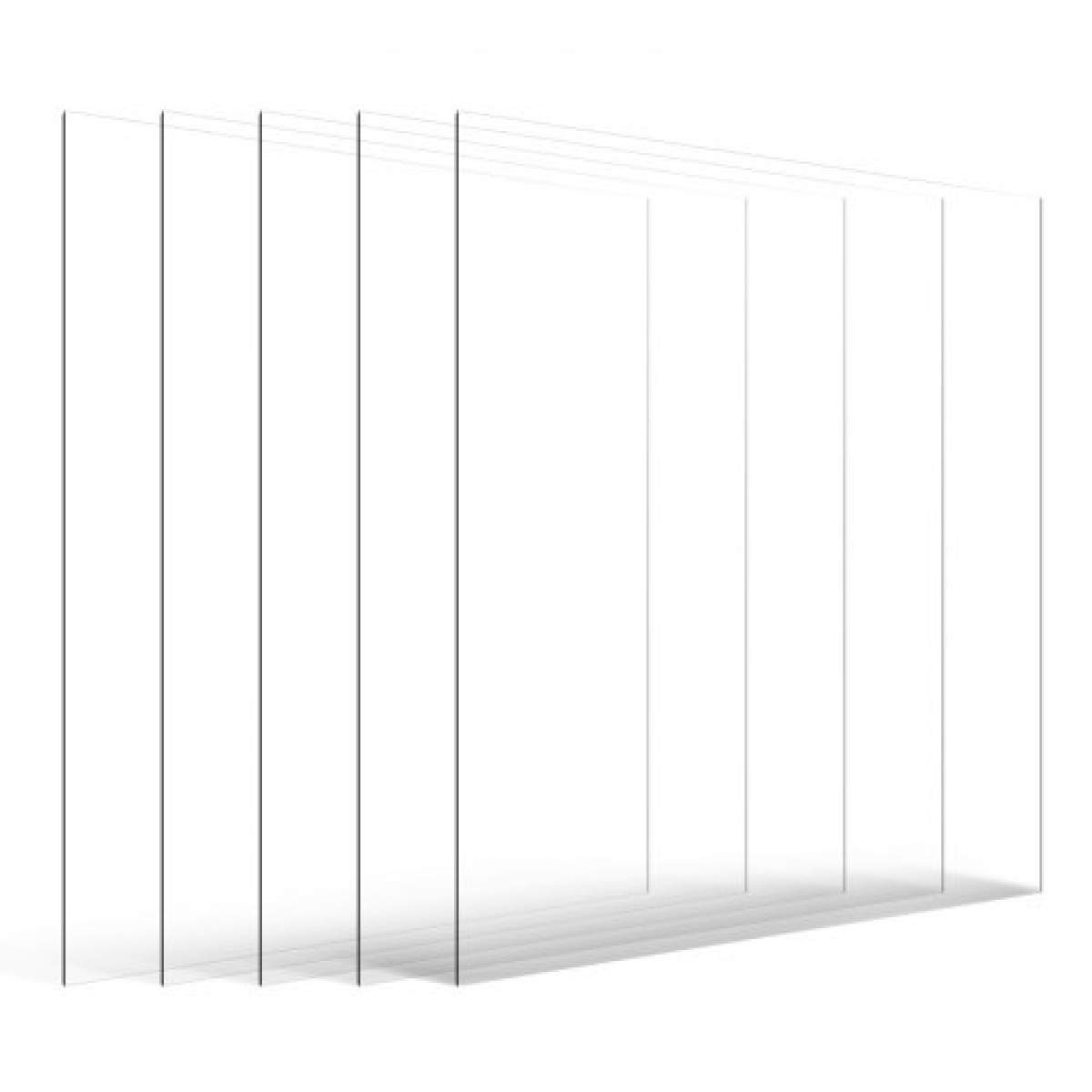 Φύλλα VEVOR PET/Plexiglass, πλαστικό φύλλο 5 συσκευασιών, 24 x 36 ιντσών πάχους 0,04 ιντσών, διαφανή, εύκαμπτα πλαστικά πάνελ για χειροτεχνία, ανταλλακτικό γυαλί κορνίζας, έργο προβολής DIY, Εύκολη κοπή