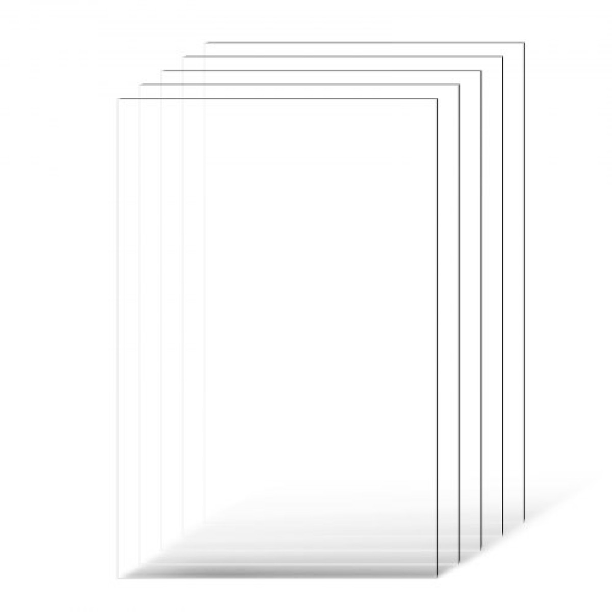 Φύλλα VEVOR PET/Plexiglass, πλαστικό φύλλο 5 συσκευασιών, 24 x 36 ιντσών πάχους 0,04 ιντσών, διαφανή, εύκαμπτα πλαστικά πάνελ για χειροτεχνία, ανταλλακτικό γυαλί κορνίζας, έργο προβολής DIY, Εύκολη κοπή