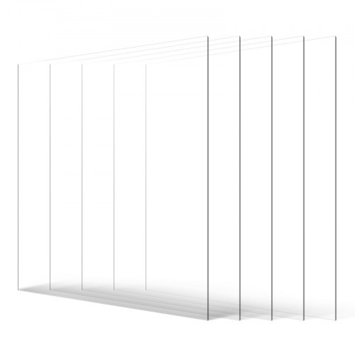 Φύλλα VEVOR PET/Plexiglass, πλαστικό φύλλο 5 συσκευασιών, 24 x 36 ιντσών πάχους 0,04 ιντσών, διαφανή, εύκαμπτα πλαστικά πάνελ για χειροτεχνία, ανταλλακτικό γυαλί κορνίζας, έργο προβολής DIY, Εύκολη κοπή