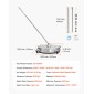 VEVOR 16,5" Καθαριστικό επιφάνειας πλύσης πίεσης, εξαρτήματα πλύσης πίεσης από ανοξείδωτο χάλυβα με 4 τροχούς, 4000 Max PSI, 1/4 Quick Connector, 2 ακροφύσια ψεκασμού, 2 εκτεταμένες ράβδους για σκυρόδεμα, βεράντα, κατάστρωμα