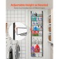 VEVOR Over the Door Pantry Organizer, Οργάνωση και αποθήκευση ντουλαπιών 8 επιπέδων, βαρέως τύπου ατσάλινη κρεμαστή σχάρα μπαχαρικών, ρυθμιζόμενα ράφια μπαχαρικών τοίχου, για οικιακή κουζίνα μπάνιο πλυντηρίου, μαύρο