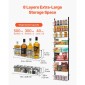 VEVOR Over the Door Pantry Organizer, Οργάνωση και αποθήκευση ντουλαπιών 8 επιπέδων, βαρέως τύπου ατσάλινη κρεμαστή σχάρα μπαχαρικών, ρυθμιζόμενα ράφια μπαχαρικών τοίχου, για οικιακή κουζίνα μπάνιο πλυντηρίου, μαύρο