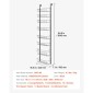 VEVOR Over the Door Pantry Organizer, Οργάνωση και αποθήκευση ντουλαπιών 8 επιπέδων, βαρέως τύπου ατσάλινη κρεμαστή σχάρα μπαχαρικών, ρυθμιζόμενα ράφια μπαχαρικών τοίχου, για οικιακή κουζίνα μπάνιο πλυντηρίου, μαύρο