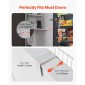 VEVOR Over the Door Pantry Organizer, Οργάνωση και αποθήκευση ντουλαπιών 9 επιπέδων, κρεμαστή σχάρα μπαχαρικών από ατσάλι βαρέως τύπου, ρυθμιζόμενα ράφια καρυκευμάτων τοίχου, για οικιακή κουζίνα μπάνιο πλυντηρίου, λευκό