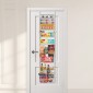 VEVOR Over the Door Pantry Organizer, Οργάνωση και αποθήκευση ντουλαπιών 9 επιπέδων, κρεμαστή σχάρα μπαχαρικών από ατσάλι βαρέως τύπου, ρυθμιζόμενα ράφια καρυκευμάτων τοίχου, για οικιακή κουζίνα μπάνιο πλυντηρίου, λευκό