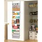VEVOR Over the Door Pantry Organizer, Οργάνωση και αποθήκευση ντουλαπιών 10 επιπέδων, κρεμαστή σχάρα μπαχαρικών από ατσάλι βαρέως τύπου, ρυθμιζόμενα ράφια καρυκευμάτων τοίχου, για οικιακή κουζίνα, πλυντήριο μπάνιου, λευκό