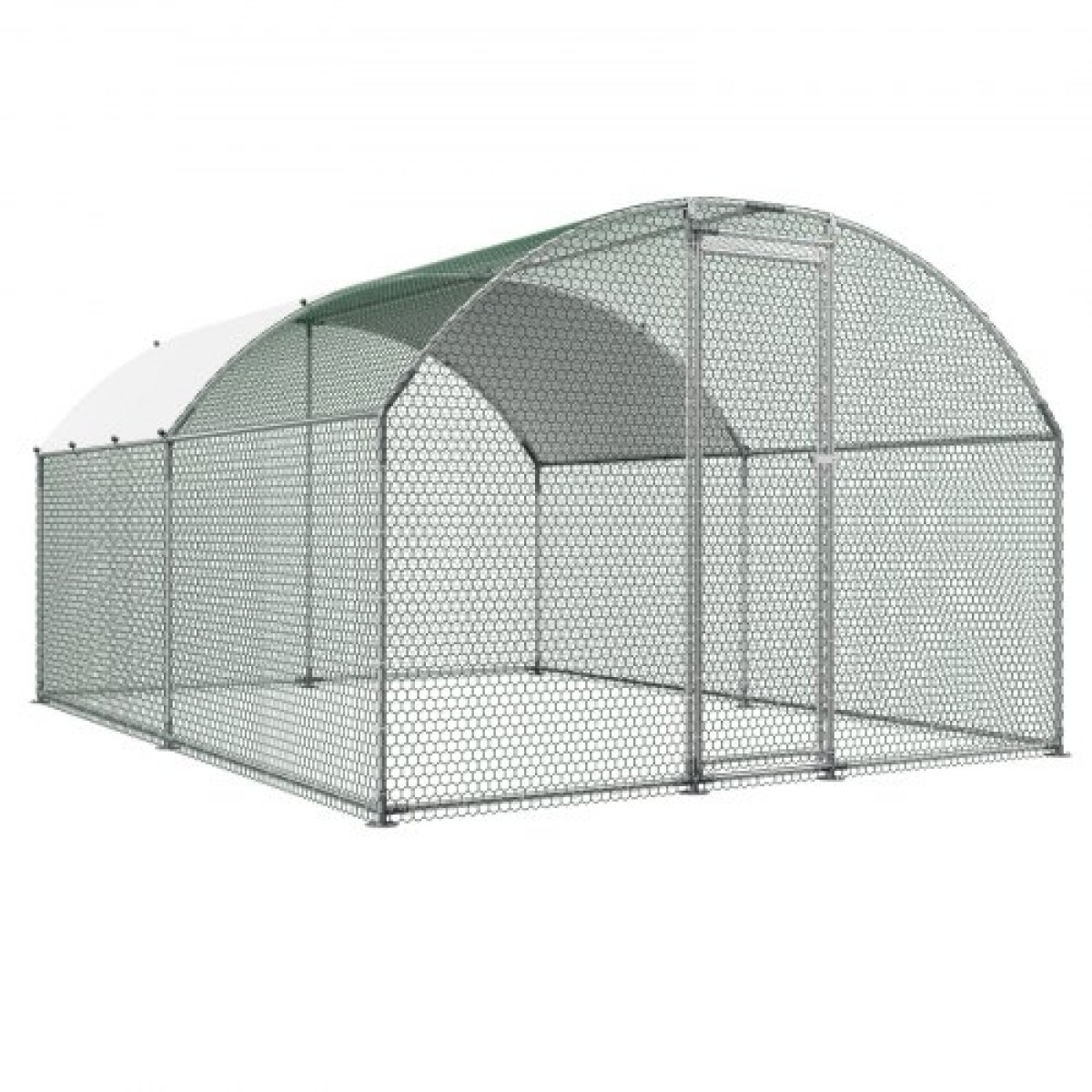VEVOR Metal Chicken Coop, 9,8x13,1x6,5 ft Μεγάλα Walk-in Chicken Runs με κάλυμμα, Περίβλημα Doom Roof Hen House με κλειδαριά ασφαλείας, Στυλό πουλερικών για υπαίθριο κλουβί πάπιας για αυλή, φάρμα, αυλή