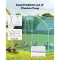 VEVOR Metal Chicken Coop, 9,8x13,1x6,5 ft Μεγάλα Walk-in Chicken Runs με κάλυμμα, Περίβλημα Doom Roof Hen House με κλειδαριά ασφαλείας, Στυλό πουλερικών για υπαίθριο κλουβί πάπιας για αυλή, φάρμα, αυλή