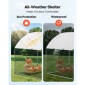 VEVOR Metal Chicken Coop, 9,8x13,1x6,5 ft Μεγάλα Walk-in Chicken Runs με κάλυμμα, Περίβλημα Doom Roof Hen House με κλειδαριά ασφαλείας, Στυλό πουλερικών για υπαίθριο κλουβί πάπιας για αυλή, φάρμα, αυλή