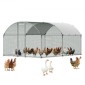 VEVOR Metal Chicken Coop, 9,8x13,1x6,5 ft Μεγάλα Walk-in Chicken Runs με κάλυμμα, Περίβλημα Doom Roof Hen House με κλειδαριά ασφαλείας, Στυλό πουλερικών για υπαίθριο κλουβί πάπιας για αυλή, φάρμα, αυλή