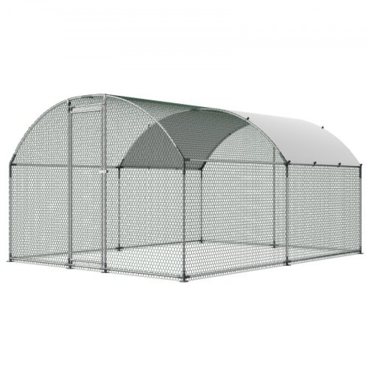 VEVOR Metal Chicken Coop, 9,8x13,1x6,5 ft Μεγάλα Walk-in Chicken Runs με κάλυμμα, Περίβλημα Doom Roof Hen House με κλειδαριά ασφαλείας, Στυλό πουλερικών για υπαίθριο κλουβί πάπιας για αυλή, φάρμα, αυλή