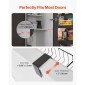 VEVOR Over the Door Pantry Organizer, Οργάνωση και αποθήκευση ντουλαπιών 6 επιπέδων, βαρέως τύπου ατσάλινη κρεμαστή σχάρα μπαχαρικών, ρυθμιζόμενα ράφια καρυκευμάτων τοίχου, για οικιακή κουζίνα, πλυντήριο μπάνιου, μαύρο