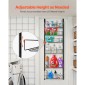 VEVOR Over the Door Pantry Organizer, Οργάνωση και αποθήκευση ντουλαπιών 6 επιπέδων, βαρέως τύπου ατσάλινη κρεμαστή σχάρα μπαχαρικών, ρυθμιζόμενα ράφια καρυκευμάτων τοίχου, για οικιακή κουζίνα, πλυντήριο μπάνιου, μαύρο