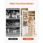 VEVOR Over the Door Pantry Organizer, Οργάνωση και αποθήκευση ντουλαπιών 6 επιπέδων, βαρέως τύπου ατσάλινη κρεμαστή σχάρα μπαχαρικών, ρυθμιζόμενα ράφια καρυκευμάτων τοίχου, για οικιακή κουζίνα, πλυντήριο μπάνιου, μαύρο
