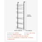 VEVOR Over the Door Pantry Organizer, Οργάνωση και αποθήκευση ντουλαπιών 6 επιπέδων, βαρέως τύπου ατσάλινη κρεμαστή σχάρα μπαχαρικών, ρυθμιζόμενα ράφια καρυκευμάτων τοίχου, για οικιακή κουζίνα, πλυντήριο μπάνιου, μαύρο