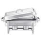 VEVOR Chafing Dish Dish Buffet Set, 8 Qt 4 Pack, Chafer από ανοξείδωτο χάλυβα με 4 τηγάνια πλήρους μεγέθους, Ορθογώνιος διακομιστής Catering Warmer με καπάκι Water Pan Stand Θήκη καυσίμου, για Γαμήλια πάρτι Δείπνα, Ασημί