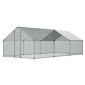 VEVOR Metal Chicken Coop, 9,8x19,6x6,5 ft Μεγάλες πίστες κοτόπουλου με κάλυμμα, περίβλημα οροφής με κοτέτσι με κλειδαριά ασφαλείας, στυλό πουλερικών υπαίθριου κλουβιού πάπιας για αυλή, φάρμα, αυλή