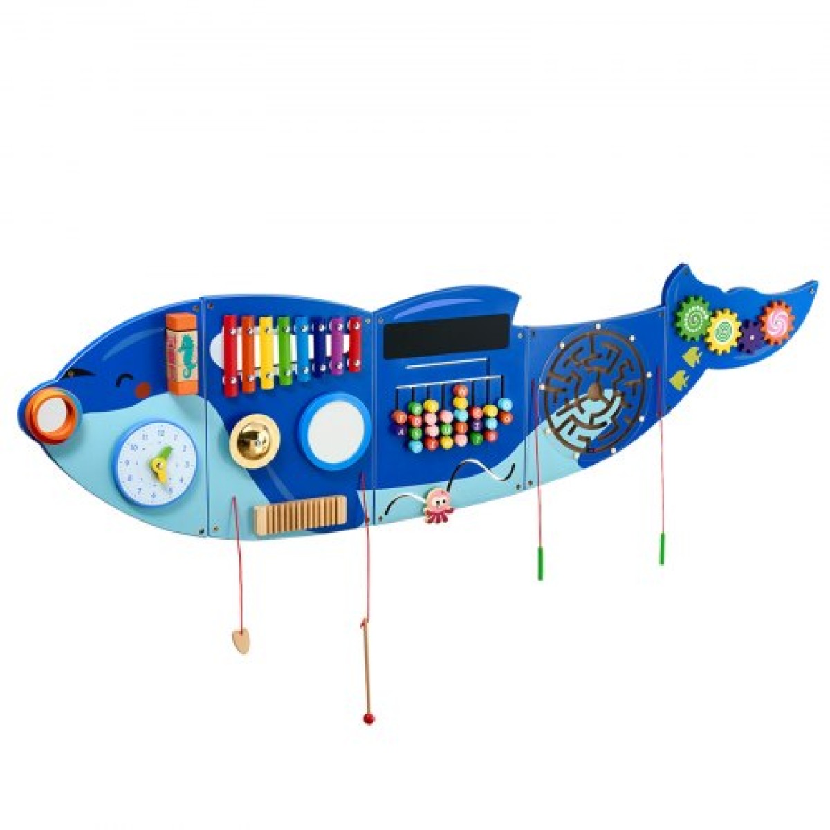 VEVOR Orca Activity Wall Busy Board Panels, 12 Activities, Montessori Sensory Wall Toy για παιδιά 3-12 ετών, Montessori Learning Activity Center, Ιδανικό για νηπιαγωγείο νηπιαγωγείου