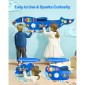 VEVOR Orca Activity Wall Busy Board Panels, 12 Activities, Montessori Sensory Wall Toy για παιδιά 3-12 ετών, Montessori Learning Activity Center, Ιδανικό για νηπιαγωγείο νηπιαγωγείου
