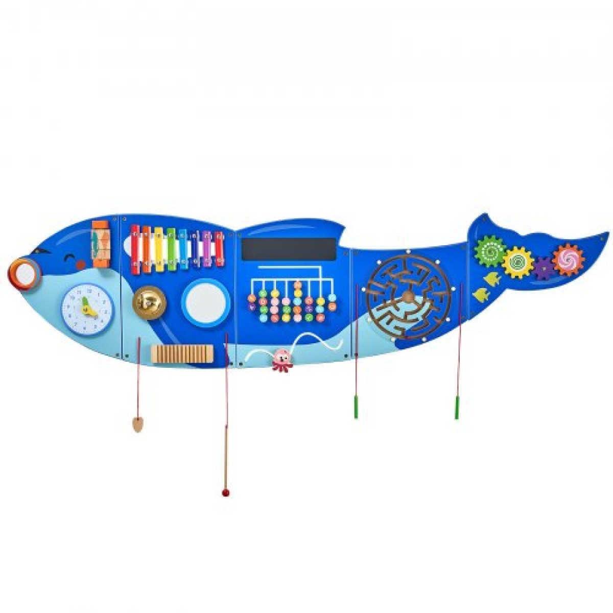 VEVOR Orca Activity Wall Busy Board Panels, 12 Activities, Montessori Sensory Wall Toy για παιδιά 3-12 ετών, Montessori Learning Activity Center, Ιδανικό για νηπιαγωγείο νηπιαγωγείου