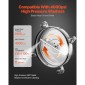 VEVOR 20" Καθαριστικό Επιφανειών Πλυντηρίου Πίεσης, Προσαρτήματα Πλυντηρίου Πίεσης από Ανοξείδωτο Χάλυβα με 4 Τροχούς, 4000 Max PSI, 3/8 Quick Connector, 2 ακροφύσια ψεκασμού, Διπλή λαβή, για σκυρόδεμα, βεράντα, πεζοδρόμιο